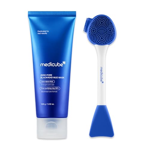 Medicube Zero Pore Mud Mask & Silicone Brush Set for Deep Pore Cleansing
