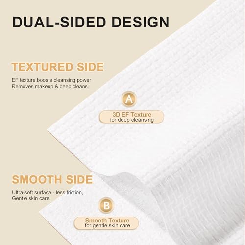 Disposable Face Towels XL 10x12 Biodegradable Wash Cloths 100 Count - 2 Packs of 50
