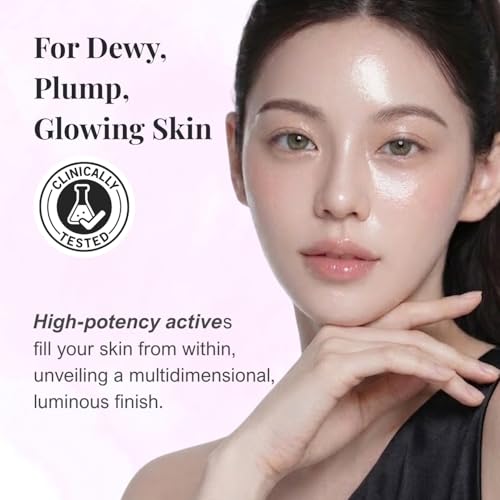 Glow Serum with PDRN, Rose Scented, Hydrating Facial Moisturizer for Dry Skin