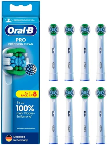 Oral-B Precision Clean Replacement Toothbrush Heads Pack of 8 - Suitable for Electric Toothbrushes