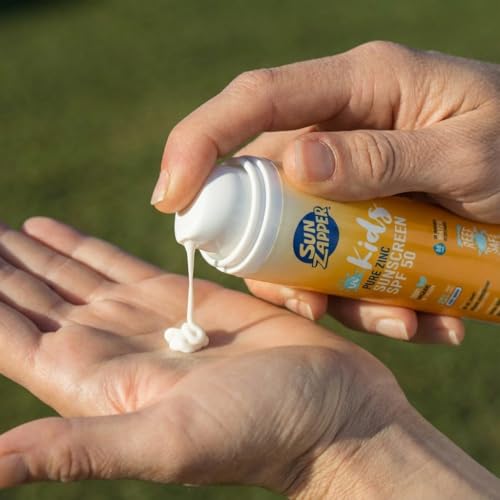 Kids Zinc Sunscreen SPF 50 Mineral Sunblock Pump 100g - Reef Safe & Water-Resistant