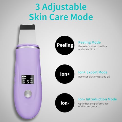 Face Scrubber Skin Spatula Blackhead Remover for Pore Cleansing - Purple