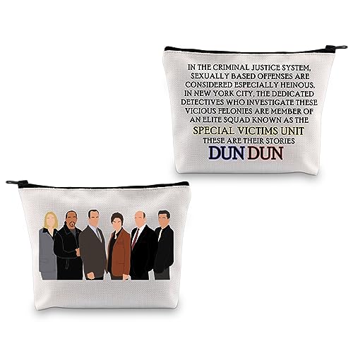 TSOTMO Law Detective Team Bag Special Victims Unit Cosmetic Bag Detective Lover Gift Tv Show Inspired Gift (DUN DUN)