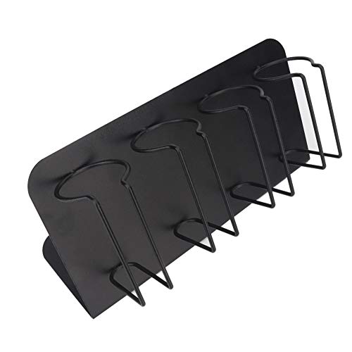 Hair Clipper Holder,Hair Clipper Rack, 4 Slots Stainless Steel Electric Hair Clipper Storage Rack Hair Cutter Trimmer Holder Stand Used for Salon Appliance Rack (Black)
