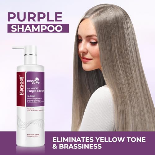 Karseell Purple Hair Shampoo for Blonde, Silver & Gray Hair 16.9 fl oz