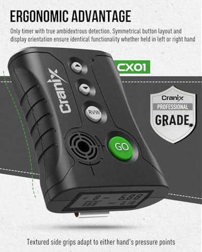 Professional Shot Timer for Shooting Competition - 0.01s Precision, Loud Buzzer & 4 Modes