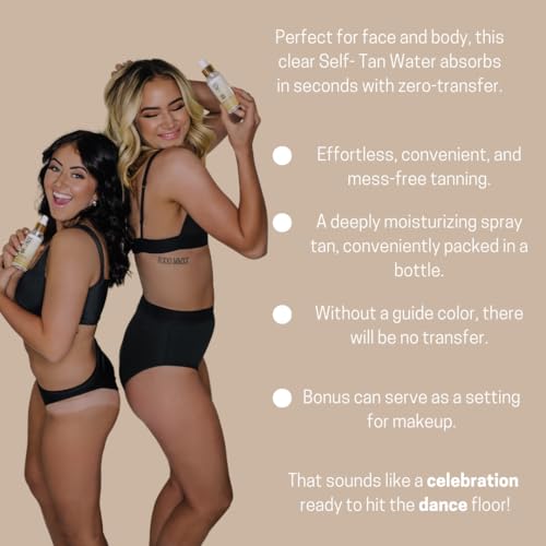 Hydrating Self-Tanning Water Spray with Coconut Scent – Natural Sun-Kissed Glow, Vegan & Gentle