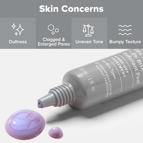 Paula's Choice Skin Perfecting 25% AHA + 2% BHA Face Exfoliant Peel, Facial Exfoliant Peel Rinse Off Treatment, All Skin Types, Fragrance-Free, 1 Oz