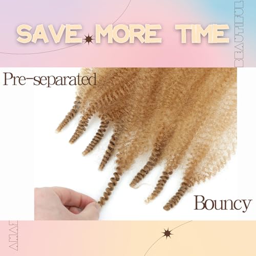 Spring Afro Twist Hair Extensions 20 Inch Soft Kinky Braiding Hair for Black Women