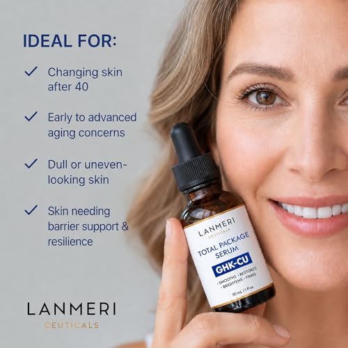 Lanmeri 1-Pack GHK-Cu Copper Peptide Face Serum for Anti-Aging & Firming