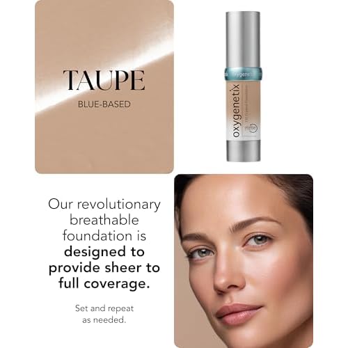 Oxygenetix Oil Control Foundation ? Taupe | Breathable Makeup for Face | Lightweight, Non-Comedogenic Coverage with Salicylic Acid | Longwear Foundation for Oily or Sensitive Skin
