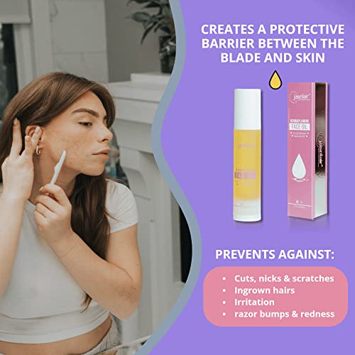 Dermaplaning Tool (15 Count) and Dermaplane Oil Bundle - Easy to Use Facial Razor with Pre Shave Oil - Effortless Hair Removal