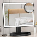 FUNTOUCH Large Lighted Makeup Mirror with 88 LEDs - Black, Dimmable, 14.56 Inch