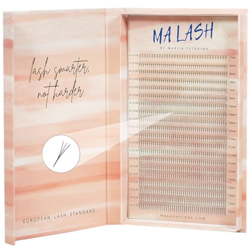 Premade Volume Eyelash Extensions 5D C Curl 0.07mm Mixed Tray - BIG 5D C 7-13mm Variation