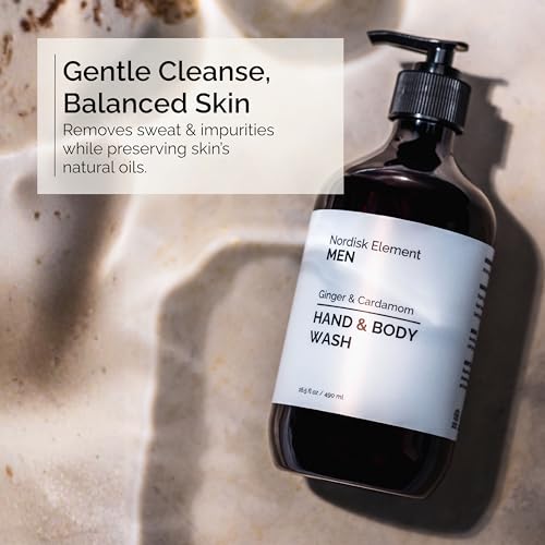 Men's Hydrating Ginger & Cardamom Body Wash - Vegan, Sulfate-Free, 16.5 fl oz
