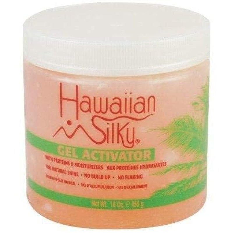 Hawaiian Silky Hair Care Gel Activator, 16 fluid ounces, Pink, 16 Ounce, Unscented, for Promoting hair growth, Moisturizing dry hair, Straightening curly