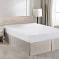 Flax-Basic Linen Bed Skirt with 14-Inch Drop for King Bed - Breathable Belgian Material