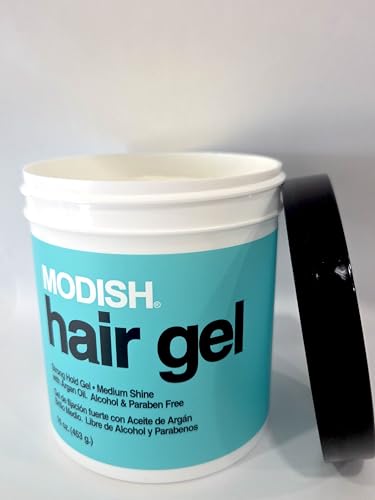 Strong Hold Hair Gel with Argan Oil - Alcohol Free, Humidity Resistant, 16 oz Set
