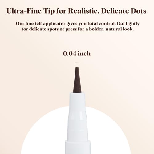 Freckle Pen 4 PCS Set ? 4 Colors (Light Brown, Natural Coffee, Chestnut, Dark Brown) for Natural Looking Fake Freckles ? Waterproof, Long Lasting Faux Freckles Makeup Tool