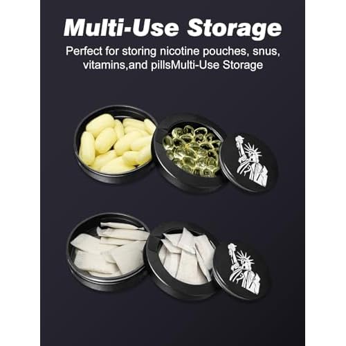 Premium Zyn Metal Can | Metal Zyn Container | Snus Can | Zyn Pouches | Airtight & Smell Proof | Compact & Durable | Stylish & Functional | Aluminum Zyn Can| Perfect for Zyn