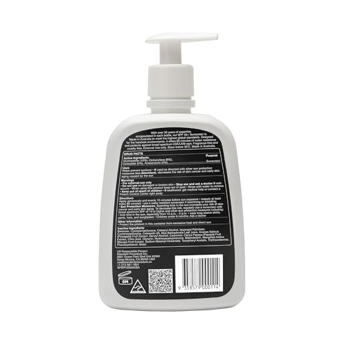 Standard Procedure. SPF 50+ Sunscreen, Broad Spectrum Face & Body Sunblock for Sun-Sensitive Skin, 4HR Water Resistant, Organic Formula, 16.9 oz