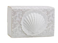 Large Biodegradable Shell Urn for Water and Ground Burial - Eco-Friendly Cremation Ash Container - 300 Cubic Inches, Metallic White Swirl