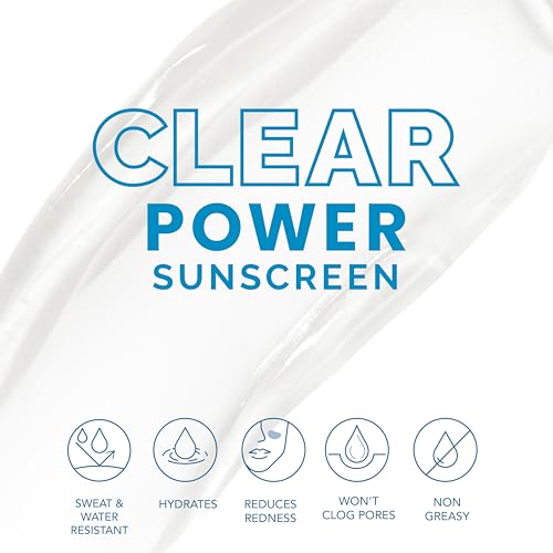 Broad Spectrum SPF 50 Sunscreen Gel - No White Cast, Water & Sweat Resistant, Fragrance-Free, Sport-Ready Face Sunblock