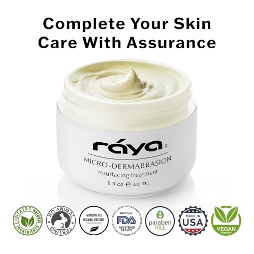 RAYA Microdermabrasion Facial Cream 2oz - Gentle Resurfacing & Moisturizer for All Skin Types