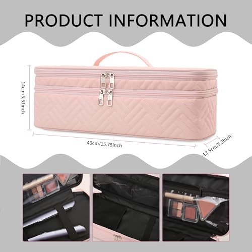 Double-Layer Carrying Case Compatible with Revlon One-Step Hair Dryer, Travel Bag for Hair Volumizer/Styler,Water Resistant Storage Organizer Box,Apply to FlexStyle Attachment (Bag Only)