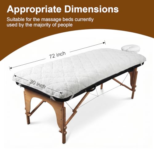 Double-Sided Fleece Massage Table Pad Set 72x30 Inches - 1 Set
