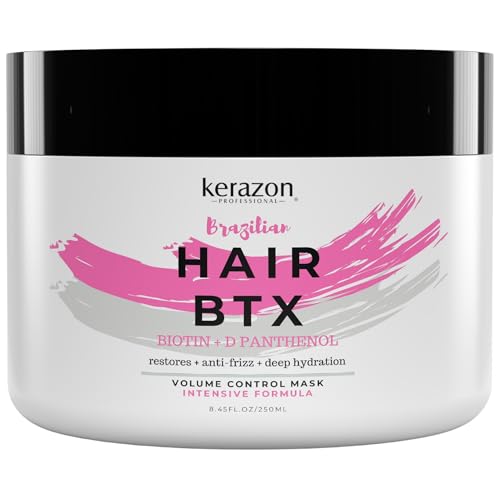 Kerazon Brazilian Hair BTX Smoothing Treatment 8oz - Long Lasting Frizz Control & Volume - Pack of 1
