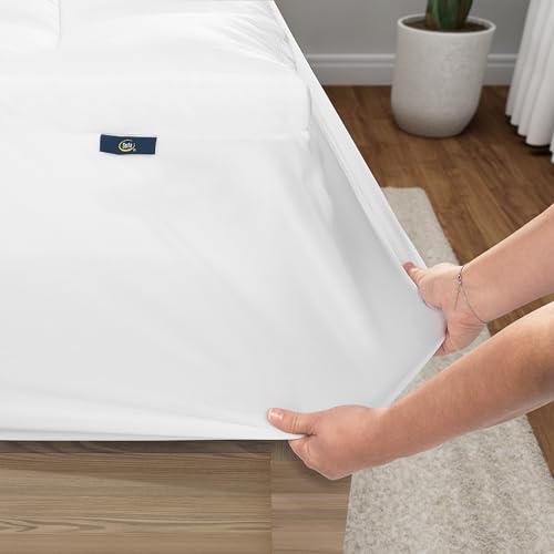Serta Memory Flex Pillowtop Mattress Topper - White, Queen Size