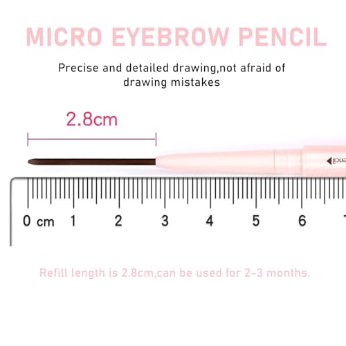 Eyebrow Pencils for Women,6Pack Micro Eyebrow Pencil Waterproof Smudgeproof,Ultra-Precise Tip Long-Lasting Brow Pencils for Natural Looking Eyebrows,Built-In Spoolie Brush,01 Elegant Tea Brown.