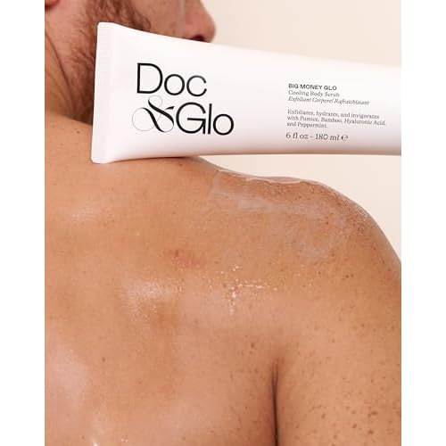 Doc & Glo Big Money Glo Cooling Body Scrub, Peppermint & Rosemary Scent, 6.5 Fl Oz