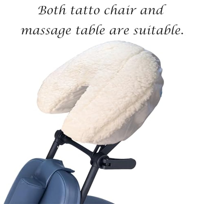CozyFleece Massage Table Face Cradle Cover - Ultra Soft Fleece Face Headrest Cover for Massage Table & Tattoo Chair, Universal Fit, Washable, 2 Pack