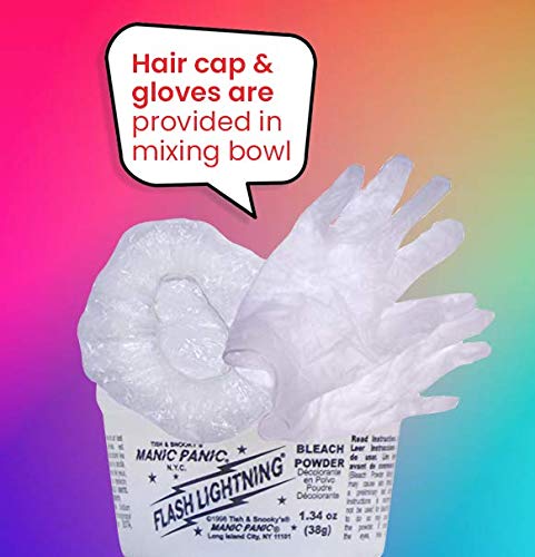 Vegan Hair Bleach Kit for Dark Hair - Lighten Up to 5 Levels, Includes Powder & Developer