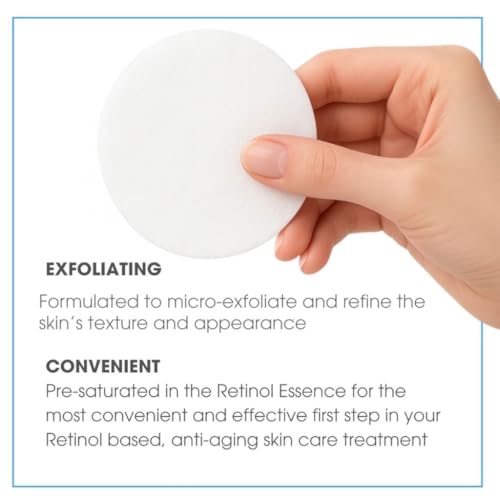 Consult Beaute Regenerol Retinol Facial Pads - Micro Exfoliating, Smoother Skin - 60 Disposable Wipes (2 Pack)