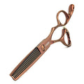 KINSARO 5.5-Inch Hair Thinning Scissors - Brown Variation, Sharp 440C Shears