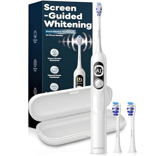 Kids Electric Toothbrush with Zone Scoring & Braces Friendly - Pearl White
