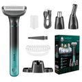 Men's 3-in-1 Waterproof Body Hair Trimmer with Detachable Heads