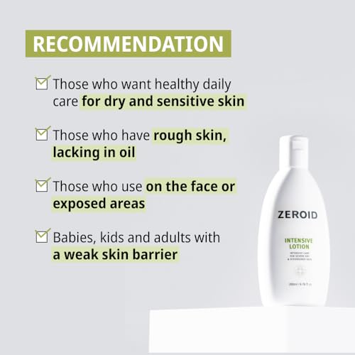 ZEROID | Intensive Lotion | Korean Body Care Moisturizer | Hand and Body Cream for Women and Men | Body Lotion for Dry and Sensitive Skin | Moisturizer for Extremely Dry Skin | 6.76 fl oz (200ml)