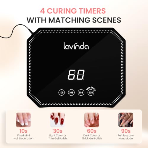 UV LED Nail Lamp 54W for Gel Polish & Nails - Black