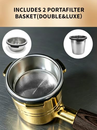 Double & Luxe Basket Portafilter for Ninja Luxe Café Espresso Machines