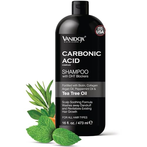Unscented Carbonic Acid Shampoo - Stimulates Hair Growth, DHT Blockers, Sulfate-Free, 16 Fl Oz