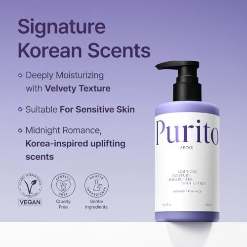 Purito Midnight Romance Shea Butter Body Lotion 10.14 fl oz for Sensitive Skin