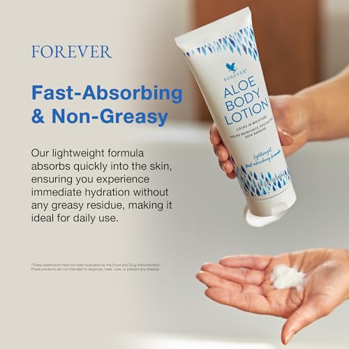 Forever Living - Aloe Body Lotion - For Smooth, Hydrated Skin - Vegan and Gluten-Free with Argan and Macadamia Oils 2 Pack (8 fl oz Each)