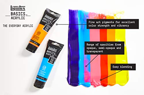 Liquitex BASICS Acrylic Paint Set - 48 Colors, 22ml Tubes, Student Quality