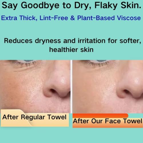 Disposable Face Towels 600 Count Dual-Texture Makeup Remover & Cleansing Wipes