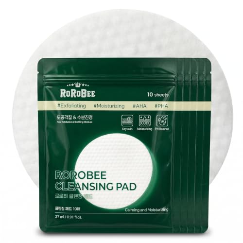 3-in-1 Facial Cleansing Pads Bulk Pack with AHA & PHA - Large 2.75" Face Wipes for Travel & Gym