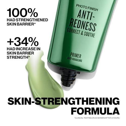 Smashbox Photo Finish Anti-Redness Primer | Color-Correcting Makeup Primer Neutralizes Redness | Hydrating Makeup Primer + Soothing Algae, Rose & Mushroom Extracts, Dermatologist-Tested, 1 Fl Oz